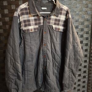 Columbia Men Kline Falls Shirt Jacket Shark Size XXL